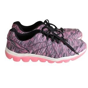 Danskin Now Running Sneakers Women's Size 10 Pink/Black Lace-up Shoes